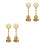 4Pcs Brass Hand Bell Bell with Pentagram Symbol 9