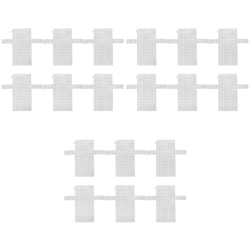 18Pcs Durable Plastic Bag DIY Grid Sheets White for Crochet Weaving 2