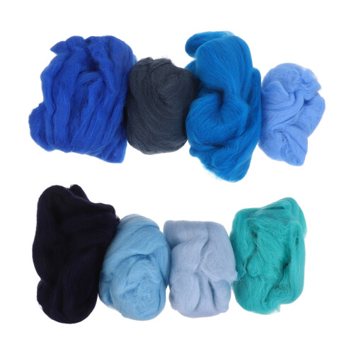 40Pcs Creative Wool Roving for Needle Felting and DIY Craft Blending 1