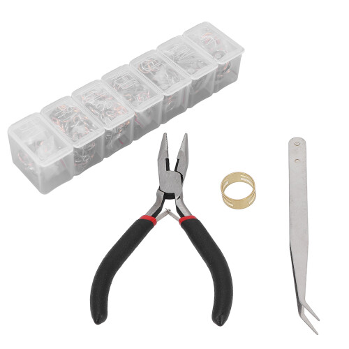 Κιτ κοσμημάτων για χειροτεχνίες DIY, εύχρηστο κουτί-δοχείο εύκολης μεταφοράς με 2