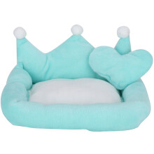 Myk og plysj Burrow Cuddler kjæledyrseng kroneformet komfortsofa med sklisikker base selvvarmende bomullsfyll fluffy kjæledyrsofa for innekatter