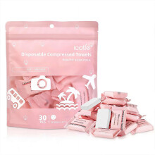 30 Pcs Compressed Cotton Travel Towels Quick Expand Individually Wrapped Mini Coin Washcloths