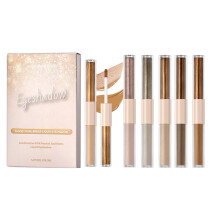 Liquid Eyeshadow Set 6Piece Double Ended Waterproof Glitter Neutral Shades Long Lasting Wear