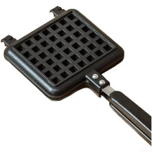 Heart Waffle Maker Cast Iron Floral Pattern Pan for Stovetop, Easy Clean HeartShaped Waffles