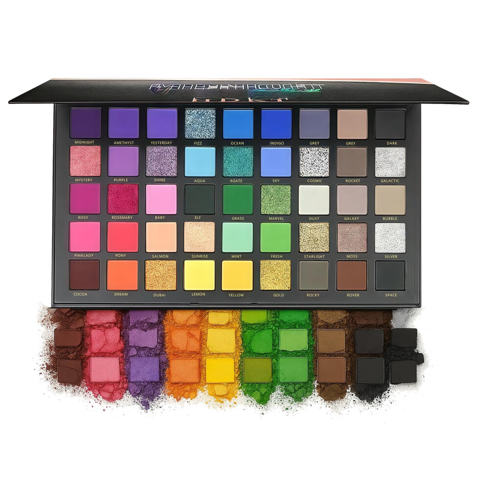 45 Color Eyeshadow Palette with Matte and Shimmer Shades, Waterproof  Pigment Rainbow Makeup