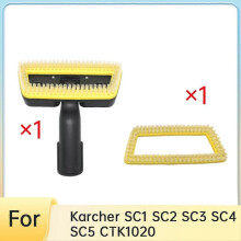 Escova a vapor portátil de substituição para Karcher SC1-5 CTK1020 com cabeça de escova substituível.