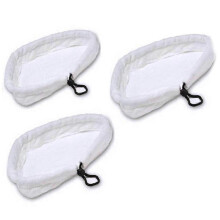 3 paños de microfibra superabsorbentes para limpieza a vapor, lavables, color blanco