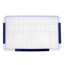 Caja de plástico transparente para guardar joyas, 28 compartimentos, organizador de cuentas