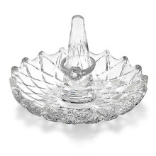 Caja de almacenamiento de joyas de cristal para anillos, caja de almacenamiento de joyas para anillos de compromiso y bodas