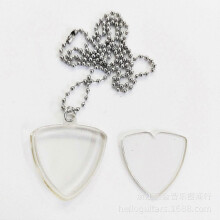 Collar para guardar púas de guitarra, antipérdida y portátil, 34  3,7  0,5 cm, caja transparente para joyas colgantes.