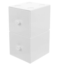 Organizador de tocador apilable con cajones para guardar joyas, para uso diario, 9,4 x 9,1 x 8,3 cm, ahorra espacio, 2 unidades