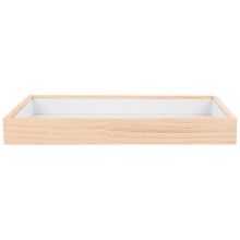 Organizador de joyas rectangular para guardar collares, pulseras y pendientes con 1 bandeja.