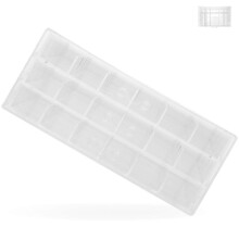 Caja de almacenamiento de joyas, organizador de dijes de uñas para mujeres, 22 x 14 x 9 cm, organización sencilla, 1 juego
