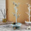 （Blue)Jewelry Rack With Rotatable Base Storage Box Tree Tower Rack Hanging 2