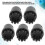 5PCS Black Steam Cleaner Brushes for SC1-SC5, Soft and Durable Replacement Cleaning Tools 2