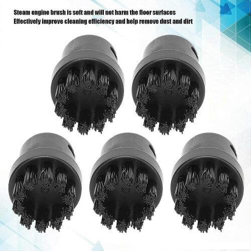 5PCS Black Steam Cleaner Brushes for SC1-SC5, Soft and Durable Replacement Cleaning Tools 1