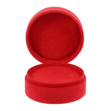 Caja de exhibición de anillos, organizador de joyas, almacenamiento para regalos, color rojo, 8 x 8 x 4,5 cm, 1 paquete