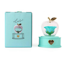 Joyero con forma de fruta (azul), delicado joyero con forma de rosa, contenedor único para collares, ideal para regalos de Navidad, color rojo.