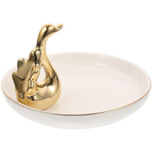 Bandeja elegante para guardar joyas, diseño elegante, para decoración del hogar, 13 x 13 x 8 cm, multifuncional, 1 juego