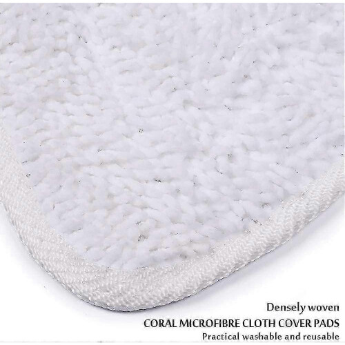 Pack Replacement Cloths, Microfiber Steam Mop Cover Accessory for Vileda Hot Jet Steam Cleaner (White) 2