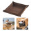 Bandeja organizadora para camping, ideal para joias, chaves e pequenos objetos, na cor marrom, 30x30 cm (11,8x11,8 polegadas). 4