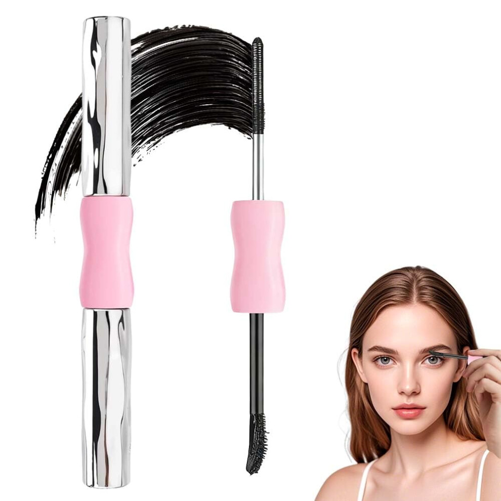 Black Waterproof Volumizing Mascara With 3D Curling Lift, Smudge Proof Longlasting Deep