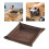Bandeja organizadora para camping, ideal para joias, chaves e pequenos objetos, na cor marrom, 30x30 cm (11,8x11,8 polegadas). 3