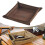 Bandeja organizadora para camping, ideal para joias, chaves e pequenos objetos, na cor marrom, 30x30 cm (11,8x11,8 polegadas). 2