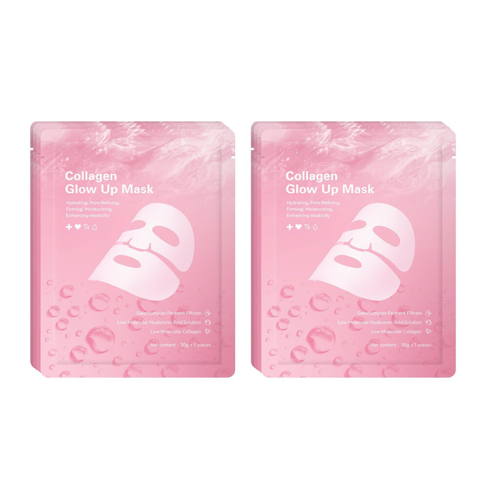 Collagen Face Mask Deep Hydration Firming AntiAging Gel Overnight Korean Skincare 2 Boxes 8 PCS