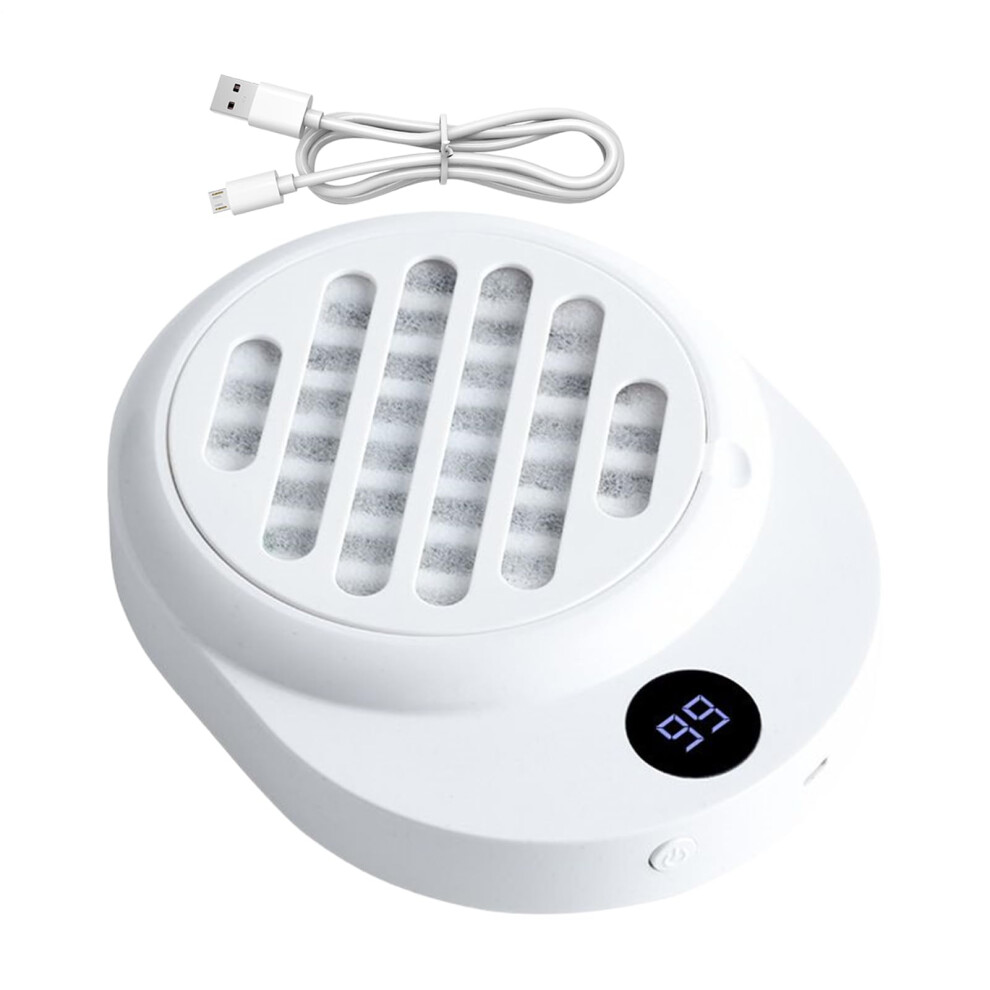Cordless Rechargeable Nail Dust Collector with Low Noise and Reusable Filter for Salon Manicure