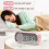 (White) Intelligence LED Wireless Bluetooth-compatible Speaker Mirror Surface Clock Double Alarm Support TF 4