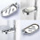 2pcs No Drilling Shower Shelf, ABS Plastic Shower Soap Dish, Display 5