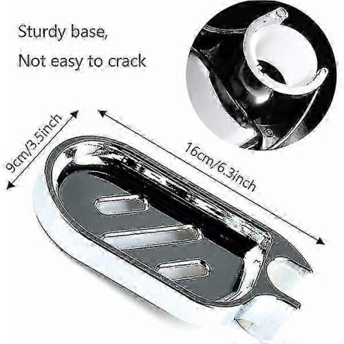 2pcs No Drilling Shower Shelf, ABS Plastic Shower Soap Dish, Display 2
