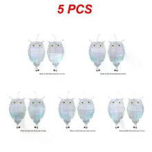 (Style B 5pcs) 1~5PCS Owl Bird Repellents Control Scare Device Laser Reflective Fake Owl Scares Bird Pigeons Woodpecker Repellent Garden