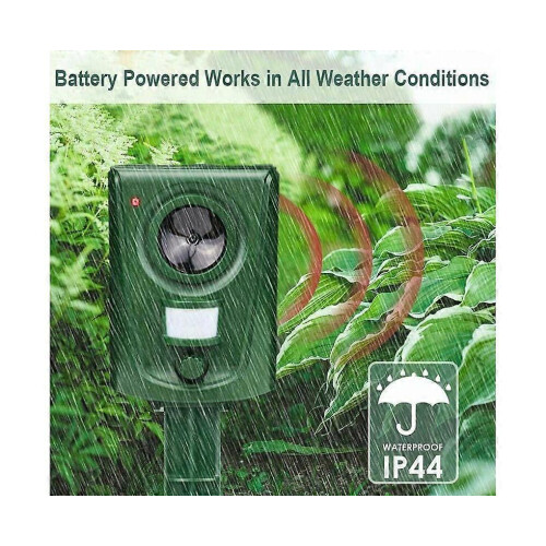 Fox & Cat Repeller, Ultrasonic Animal Repeller, Battery-Powered, Waterproof, Adjustable Sensitivity, Motion Activated Sensor 2