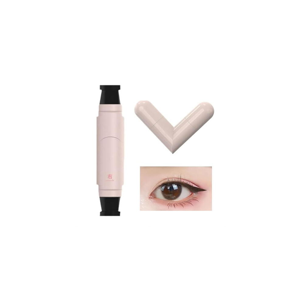 Brown Eyeliner Stamp And Gel Eyeliner Pencil Set, Dualhead Waterproof Smudgeresistant Tool For Beginners,