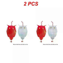(Style A 2pcs) 1~5PCS Owl Bird Repellents Control Scare Device Laser Reflective Fake Owl Scares Bird Pigeons Woodpecker Repellent Garden