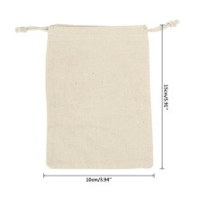 10 bolsas de algodón reutilizables (10 x 15 cm) para guardar monedas, joyas, dulces y alimentos.