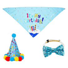 Pet Accessories For Birthday Celebrations, Breathable Fabric Birthday Bandana With Fashionable Style And Universal Size For Small Dogs And Cats, Inclu