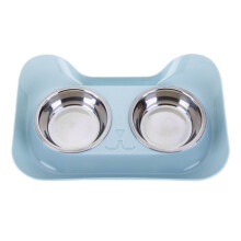 Alimentador automático para animais de estimação, base elevada, interior em aço inoxidável, pés de borracha antiderrapantes e removíveis para