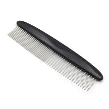 Ferramenta desembaraçadora para cães e gatos, design de dupla face com dentes de aço inoxidável e cabo antiderrapante para remover pelos