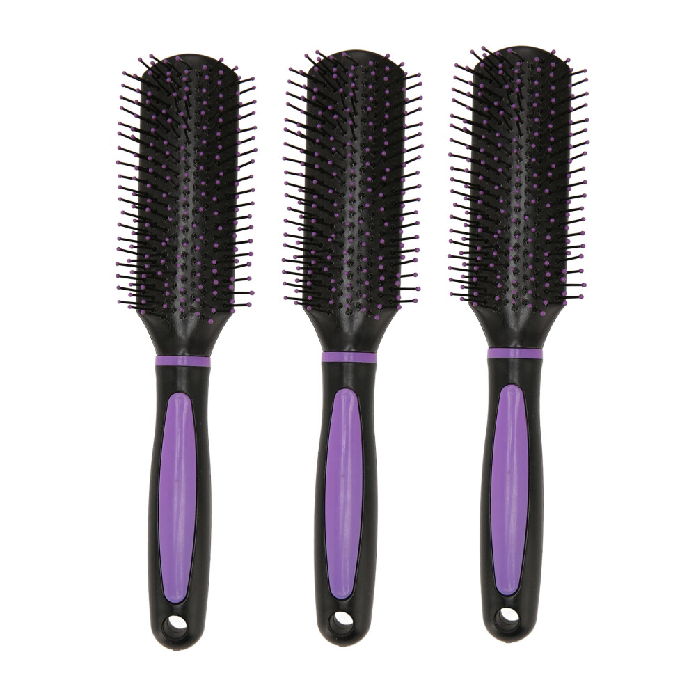 Ionic Technology Hair Brush Kit, Fine Teeth Design Anti Static Detangling Brushes For Scalp Massage Lightweight Curl Defining Suitable For All Hair T