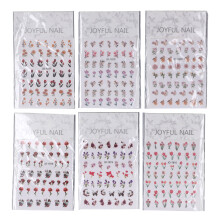 Autocollants 3D animaux, oiseaux mignons, stickers pour ongles, animaux volants de dessin animé, autocollants pour ongles, écologiques, en ABS,