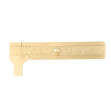 Retro Design Sliding Vernier Caliper Double Scale Brass Precision Measuring Instrument With Light Weight Non Magnetic Compact Tool For Delicate Measur