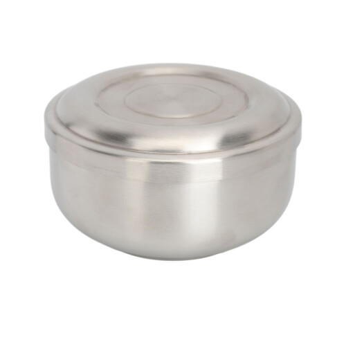 Μπολ ανάμειξης καλλυντικών με καπάκι, σχεδιασμός από ανοξείδωτο ατσάλι με 2