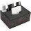 Tissue Box PU Leather Rectangular Tissue Dispenser with 3 Compartments Desk Organizer for Remote Con 4