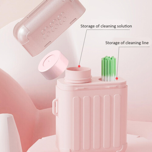 Ear Piercing Cleaning Kit with 240PCS Floss and 15ml Peppermint Solution for Piercings 1