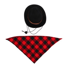 Western Themed Parties Pet Cowboy Costume Cosplay Cap Halloween Costumes For Dogs Cats Stylish Retro Design With Adjustable Fit Chin Strap Durable Com