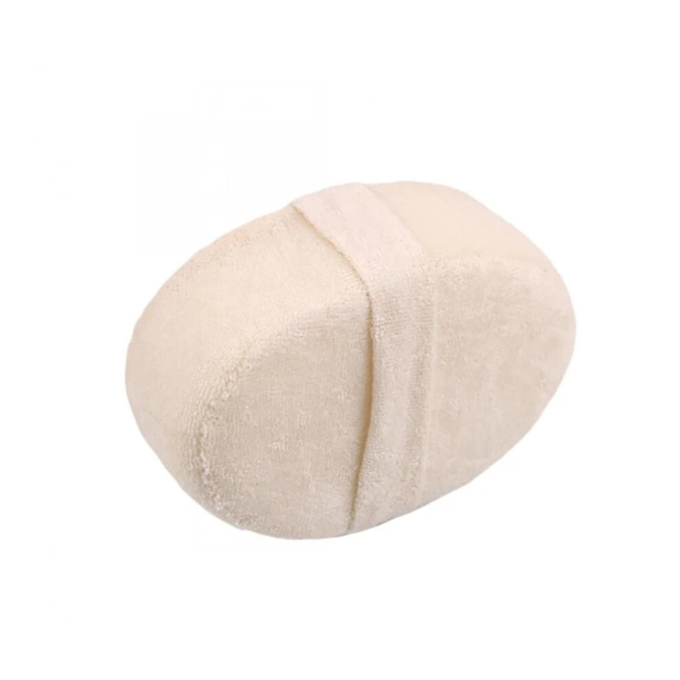 White Loofah Bath Sponge Natural Body Scrubber For Gentle Exfoliation And Comfortable Shower