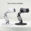 (Silver) Mobile Phone Flexible 360 Clip Mount Stand Holder Bracket Clamp Desk Bed Office 3